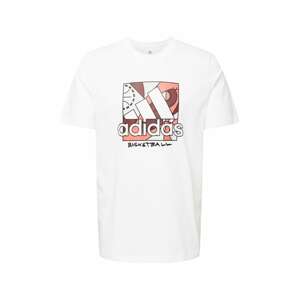ADIDAS PERFORMANCE Funkční tričko  bílá / černá / vínově červená / lososová