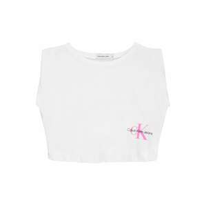 Calvin Klein Jeans Tričko  pink / černá / bílá