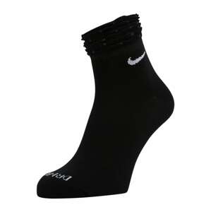 NIKE Sportovní ponožky  černá / bílá
