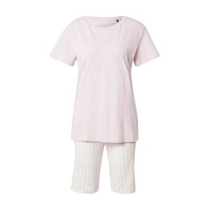 SCHIESSER Pyžamo  pastelová fialová / bílá