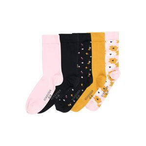 SCHIESSER Ponožky  růžová / černá / oranžová
