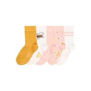 SCHIESSER Ponožky  bílá / zlatě žlutá / světle růžová / indigo