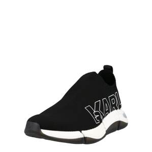 Karl Lagerfeld Slip on boty 'QUADRO'  černá / bílá
