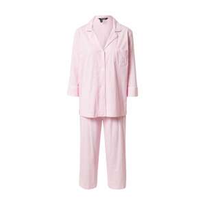 Lauren Ralph Lauren Pyžamo  světle růžová / bílá
