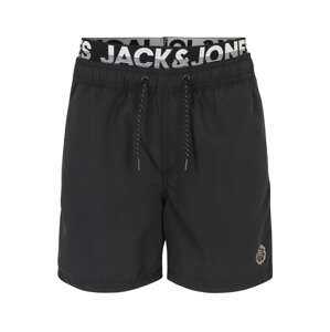 JACK & JONES Plavecké šortky 'Crete'  černá / bílá