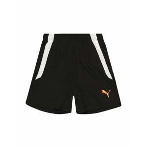 PUMA Sportovní kalhoty  černá / bílá / oranžová