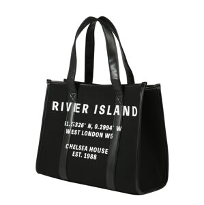 River Island Nákupní taška  černá / bílá