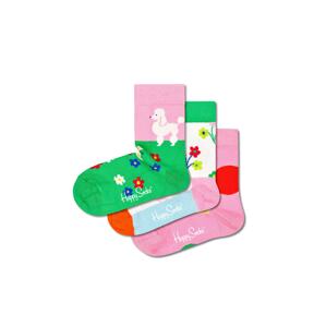 Happy Socks Ponožky  modrá / zelená / pink / červená / bílá