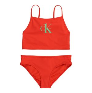 Calvin Klein Swimwear Bikiny  světle zelená / oranžově červená