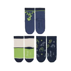 STERNTALER Ponožky  modrá / zelená / bílá