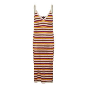 Y.A.S Úpletové šaty 'Freesia'  hnědá / mix barev / oranžová / růžová / bílá