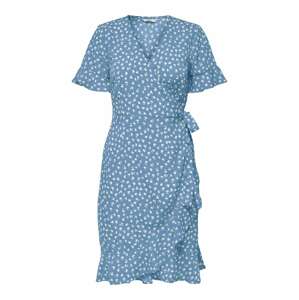 ONLY Letní šaty 'Olivia' kouřově modrá / bílá
