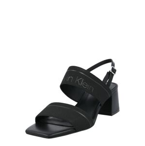 Calvin Klein Páskové sandály  antracitová / černá