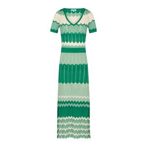 Morgan Úpletové šaty  béžová / zelená