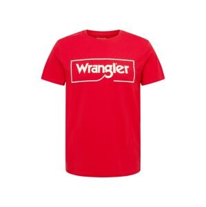 WRANGLER Tričko  červená / bílá