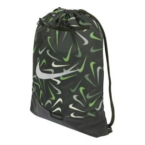 NIKE Sportovní taška 'Brasilia'  tmavě zelená / jablko / šedá