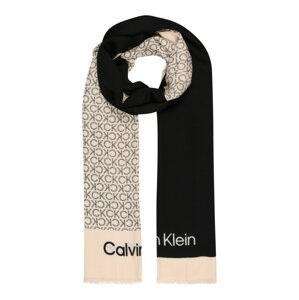 Calvin Klein Šála  černá / barva bílé vlny