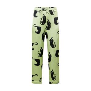 River Island Plus Pyžamové kalhoty  černá / pastelově zelená