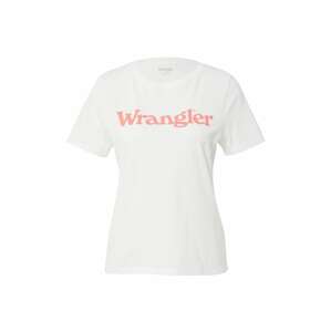 WRANGLER Tričko  korálová / bílá