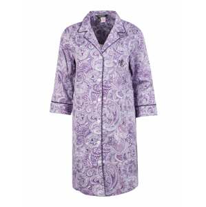 Lauren Ralph Lauren Noční košilka  pastelová fialová / tmavě fialová / světle růžová / bílá