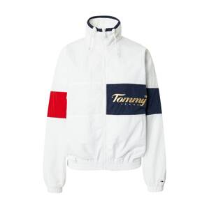 Tommy Jeans Přechodná bunda námořnická modř / zlatá / červená / bílá