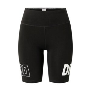 DKNY Performance Sportovní kalhoty  černá / bílá