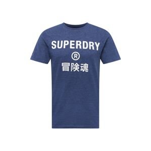 Superdry Tričko námořnická modř / bílá