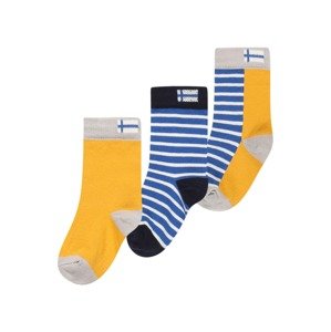 FINKID Ponožky  marine modrá / zlatě žlutá / světle šedá / bílá