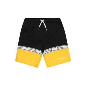 Champion Authentic Athletic Apparel Plavecké šortky  žlutá / černá / bílá