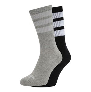 ADIDAS ORIGINALS Ponožky '3 STR CREW SOCK'  šedý melír / černá / bílá