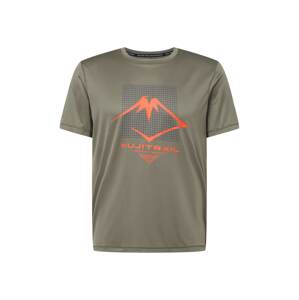 ASICS Funkční tričko 'Fujitrail'  khaki / oranžová