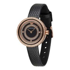 Emporio Armani Analogové hodinky  růžově zlatá / černá / průhledná