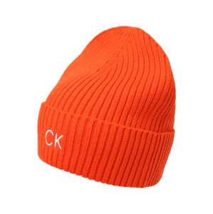 Calvin Klein Čepice  svítivě oranžová / bílá